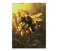 para Adultos 1000pcs(52x38cm) Rompecabezas Golden Bee on Flower Rompecabezas para Adultos Juego Práctico Regalo De Cumpleaños Diversión En Casa Actividades, 1000pcs(52x38cm)