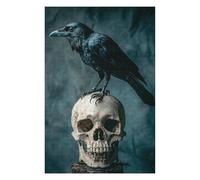 para Adultos 1000pcs(75x50cm) Rompecabezas Raven on Human Skull Rompecabezas para Adultos Juego De Ingenio Análisis Y Lógica Cumpleaños Y Navidad 1000pcs(75x50cm)