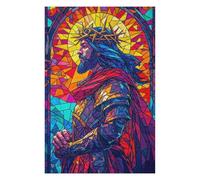 para Adultos 1000pcs(75x50cm) Rompecabezas Sacred Stained Glass Rompecabezas para Adultos Juegos Familiares Desafío Difícil Actividades Divertidas En Casa 1000pcs(75x50cm)