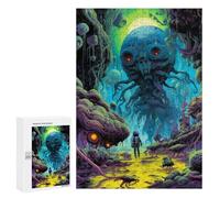para Adultos 300 PCS Rompecabezas Alien Encounter in A Fantasy Forest Rompecabezas para Adultos Juego De Ingenio Regalos para Mujeres Diversión En Casa Actividades, 300 PCS