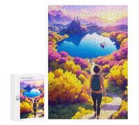 para Adultos 300 PCS Rompecabezas Autumn Path to Serenity Rompecabezas para Adultos Juego De Ingenio Regalos para Mujeres Diversión En Casa Actividades, 300 PCS