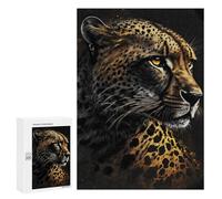 para Adultos 300 PCS Rompecabezas Black Cheetah Rompecabezas para Adolescentes Juego Práctico Decoración del Hogar Juego Desafiante Regalos 300 PCS