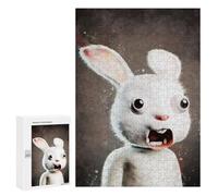 para Adultos 300 PCS Rompecabezas Bunny Meme Rompecabezas para Adultos Juegos Relajantes para La Diversión Familiar Juego Desafiante Regalos 300 PCS