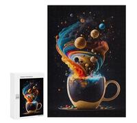 para Adultos 300 PCS Rompecabezas Coffee Planet 2 Rompecabezas para Adultos Juegos Relajantes para La Diversión Familiar Juego Desafiante Regalos 300 PCS