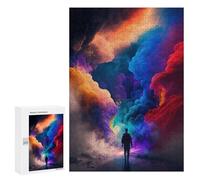 para Adultos 300 PCS Rompecabezas Colorful Clouds A Journey Through Vibrant Skies Rompecabezas para Adultos Juegos Relajantes para La Diversión Familiar Juego Desafiante Regalos 300 PCS