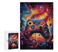 para Adultos 300 PCS Rompecabezas Colorful Gaming Controller Artwork -9 Rompecabezas para Adultos Juguetes Antiestrés Aliviador del Estrés Juego Desafiante Regalos 300 PCS