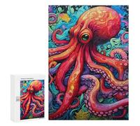 para Adultos 300 PCS Rompecabezas Colorful Octopus Artwork-7 Rompecabezas para Adultos Juguetes Antiestrés Aliviador del Estrés Juego Desafiante Regalos 300 PCS