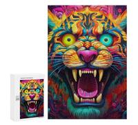 para Adultos 300 PCS Rompecabezas Colorful Tiger Portrait-46 Rompecabezas para Adultos Juguetes Antiestrés Aliviador del Estrés Juego Desafiante Regalos 300 PCS