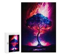 para Adultos 300 PCS Rompecabezas Cosmic Tree Rompecabezas para Adultos Juego Familiar Corte De Precisión Cumpleaños Y Navidad 300 PCS