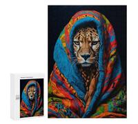 para Adultos 300 PCS Rompecabezas Cozy Cheetah Rompecabezas para Adultos Juego Familiar Corte De Precisión Cumpleaños Y Navidad 300 PCS