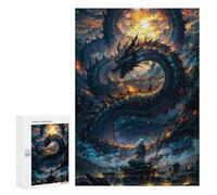 para Adultos 300 PCS Rompecabezas Dragon Mythical Fantasy Rompecabezas para Adultos Juego Familiar Corte De Precisión Cumpleaños Y Navidad 300 PCS
