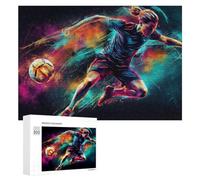 para Adultos 300 PCS Rompecabezas Dynamic Soccer Action Rompecabezas para Adultos Juguetes Antiestrés Aliviador del Estrés Juego Desafiante Regalos 300 PCS