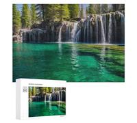 para Adultos 300 PCS Rompecabezas Emerald Lake with Waterfall Rompecabezas para Adultos Juego De Ingenio Regalos para Mujeres Diversión En Casa Actividades, 300 PCS