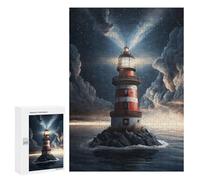 para Adultos 300 PCS Rompecabezas Enchanted Lighthouse in The Sky Rompecabezas para Adolescentes Juego Práctico Decoración del Hogar Juego Desafiante Regalos 300 PCS