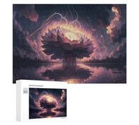 para Adultos 300 PCS Rompecabezas Enchanted Lotus Pond Rompecabezas para Adultos Juguetes Antiestrés Difícil Difícil Actividades Divertidas En Casa 300 PCS