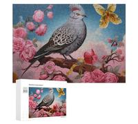 para Adultos 300 PCS Rompecabezas Fantasy Bird Amidst Blooming Flowers Rompecabezas para Adultos Juguetes Antiestrés Aliviador del Estrés Juego Desafiante Regalos 300 PCS