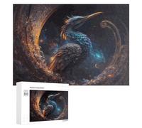 para Adultos 300 PCS Rompecabezas Fantasy Bird in A Cosmic Portal Rompecabezas para Adultos Juego De Ingenio Regalos para Mujeres Diversión En Casa Actividades, 300 PCS