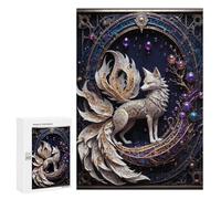 para Adultos 300 PCS Rompecabezas Fantasy Nine Tailed Fox Rompecabezas para Adultos Juego Familiar Corte De Precisión Cumpleaños Y Navidad 300 PCS