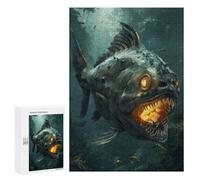 para Adultos 300 PCS Rompecabezas Fantasy Piranha Glowing Rompecabezas para Adultos Juegos Relajantes para La Diversión Familiar Juego Desafiante Regalos 300 PCS