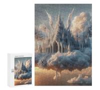 para Adultos 300 PCS Rompecabezas Floating Castle in The Clouds Rompecabezas para Adultos Juegos Relajantes para La Diversión Familiar Juego Desafiante Regalos 300 PCS