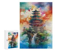 para Adultos 300 PCS Rompecabezas Floating Island Rompecabezas para Adolescentes Juego Práctico Decoración del Hogar Juego Desafiante Regalos 300 PCS