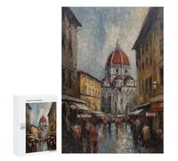 para Adultos 300 PCS Rompecabezas Florence City of Art Italy Rompecabezas para Adolescentes Juego Práctico Decoración del Hogar Juego Desafiante Regalos 300 PCS