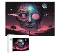 para Adultos 300 PCS Rompecabezas Galactic Dreamscape A Surreal Journey Through Space and Time Rompecabezas para Adultos Juguetes Antiestrés Aliviador del Estrés Juego Desafiante Regalos 300 PCS