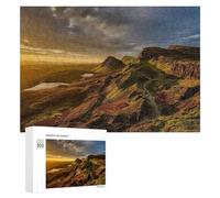 para Adultos 300 PCS Rompecabezas Golden Sunset on Rocky Mountains Rompecabezas para Adultos Juego De Ingenio Regalos para Mujeres Diversión En Casa Actividades, 300 PCS