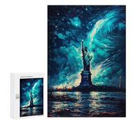para Adultos 300 PCS Rompecabezas Lady Liberty Oil Painting Rompecabezas para Adultos Juegos Relajantes para La Diversión Familiar Juego Desafiante Regalos 300 PCS