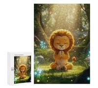 para Adultos 300 PCS Rompecabezas Lion in Forest Meditation Rompecabezas para Adolescentes Juego Práctico Decoración del Hogar Juego Desafiante Regalos 300 PCS