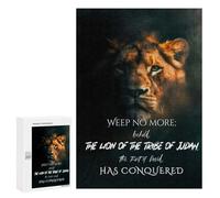 para Adultos 300 PCS Rompecabezas Lion of Judah Conquered Rompecabezas para Adolescentes Juego Práctico Decoración del Hogar Juego Desafiante Regalos 300 PCS