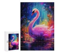 para Adultos 300 PCS Rompecabezas Magical Swan Reflection Rompecabezas para Adultos Juego De Ingenio Regalos para Mujeres Diversión En Casa Actividades, 300 PCS