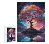para Adultos 300 PCS Rompecabezas Magical Tree in A Starry Night Rompecabezas para Adultos Juegos Relajantes para La Diversión Familiar Juego Desafiante Regalos 300 PCS