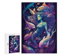 para Adultos 300 PCS Rompecabezas Mermaid Abstract Rompecabezas para Adultos Juego Familiar Corte De Precisión Cumpleaños Y Navidad 300 PCS