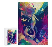 para Adultos 300 PCS Rompecabezas Mermaid Colorful Rompecabezas para Adultos Juegos Relajantes para La Diversión Familiar Juego Desafiante Regalos 300 PCS