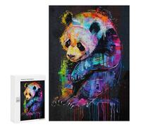 para Adultos 300 PCS Rompecabezas Panda Popart Painting Rompecabezas para Adultos Juegos Relajantes para La Diversión Familiar Juego Desafiante Regalos 300 PCS