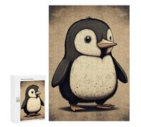 para Adultos 300 PCS Rompecabezas Penguin Cartoon Animal Rompecabezas para Adolescentes Juego Práctico Decoración del Hogar Juego Desafiante Regalos 300 PCS
