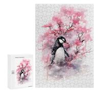 para Adultos 300 PCS Rompecabezas Penguin Watercolor Rompecabezas para Adultos Juguetes Antiestrés Difícil Difícil Actividades Divertidas En Casa 300 PCS
