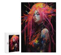para Adultos 300 PCS Rompecabezas Punk Girl No6 Rompecabezas para Adultos Juegos Relajantes para La Diversión Familiar Juego Desafiante Regalos 300 PCS