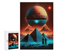 para Adultos 300 PCS Rompecabezas Pyramide Alien Citizen Rompecabezas para Adultos Juegos Relajantes para La Diversión Familiar Juego Desafiante Regalos 300 PCS