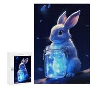 para Adultos 300 PCS Rompecabezas Rabbit with Magic Jar Rompecabezas para Adolescentes Juego Práctico Decoración del Hogar Juego Desafiante Regalos 300 PCS