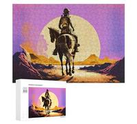 para Adultos 300 PCS Rompecabezas Rider Against The Sunset Rompecabezas para Adultos Juego De Ingenio Regalos para Mujeres Diversión En Casa Actividades, 300 PCS