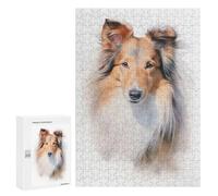 para Adultos 300 PCS Rompecabezas Shetland Sheepdog Rompecabezas para Adultos Juegos Relajantes para La Diversión Familiar Juego Desafiante Regalos 300 PCS