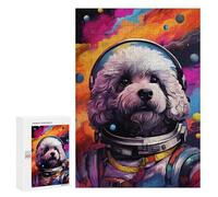 para Adultos 300 PCS Rompecabezas Space Poodle Adventure-10 Rompecabezas para Adultos, Divertidos Y con Humor para Cumpleaños, Navidad, 300 PCS