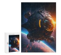 para Adultos 300 PCS Rompecabezas Space Station Orbiting Planet Rompecabezas para Adolescentes Juego Práctico Decoración del Hogar Juego Desafiante Regalos 300 PCS