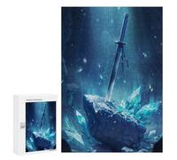 para Adultos 300 PCS Rompecabezas Sword Beneath The Crystal Rompecabezas para Adolescentes Juego Práctico Decoración del Hogar Juego Desafiante Regalos 300 PCS