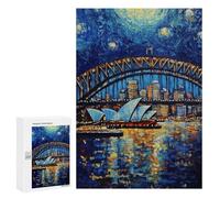 para Adultos 300 PCS Rompecabezas Sydney Opera House Night Rompecabezas para Adultos Juegos Relajantes para La Diversión Familiar Juego Desafiante Regalos 300 PCS