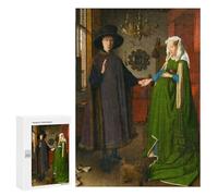 para Adultos 300 PCS Rompecabezas The Arnolfini Portrait Rompecabezas para Adultos Juego Familiar Corte De Precisión Cumpleaños Y Navidad 300 PCS