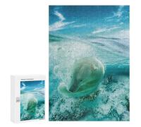 para Adultos 300 PCS Rompecabezas The Swimming Polar Bear Rompecabezas para Adultos Juego Familiar Corte De Precisión Cumpleaños Y Navidad 300 PCS