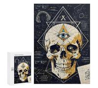 para Adultos 300 PCS Rompecabezas Third Eye Skull Journal Rompecabezas para Adultos Juegos Relajantes para La Diversión Familiar Juego Desafiante Regalos 300 PCS